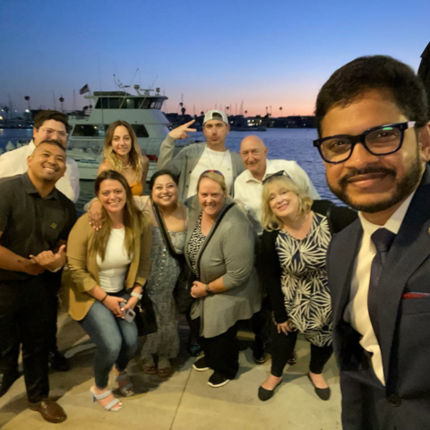 President Mahesh Daas and Alumni selfie at the BAC Together in California social.