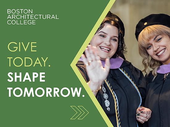 BAC (Logo). Give Today. Shape Tomorrow.