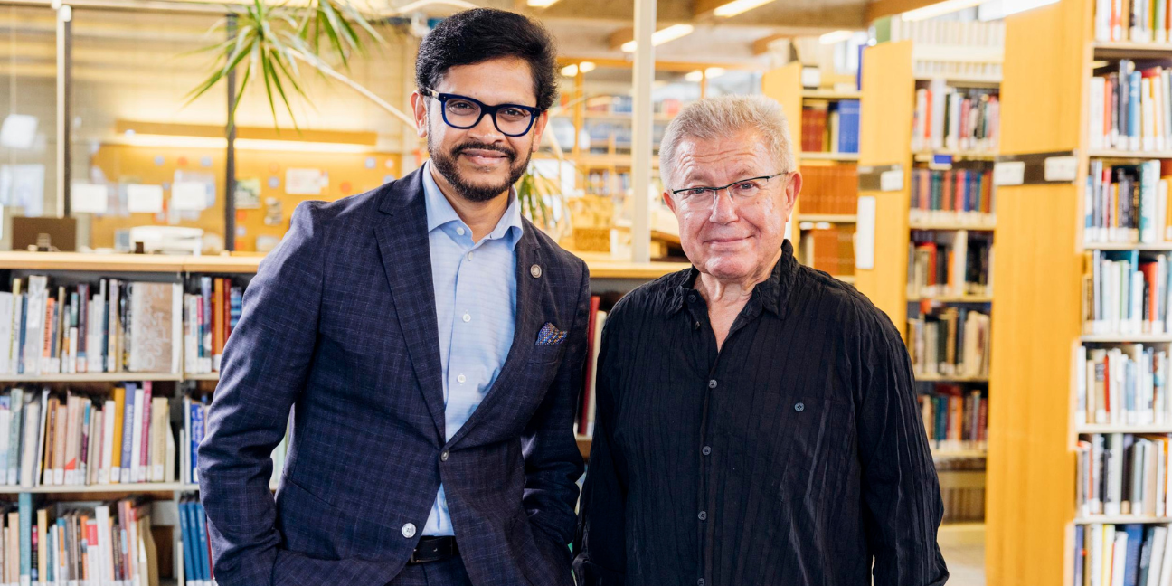 President Mahesh Daas and Daniel Libeskind.