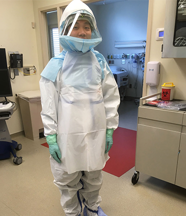 Chuan Alex Chen in Personal Protective Equipment