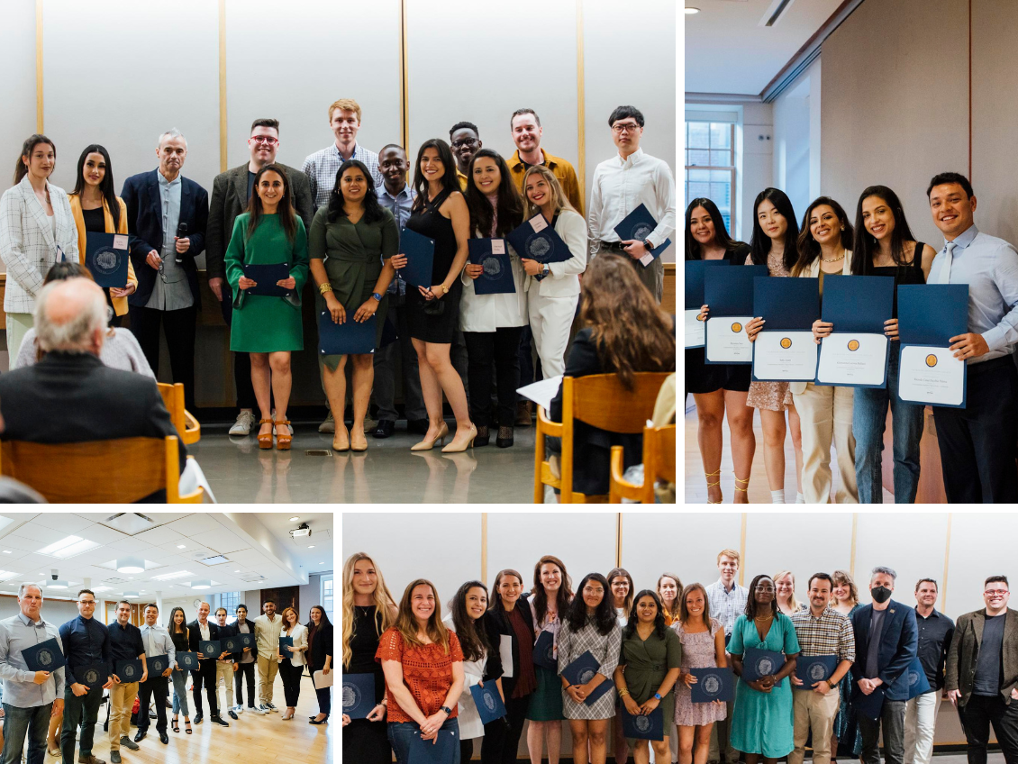 Collage of four winners' group photos at the 2022 Academic Honors and Awards Ceremonies.