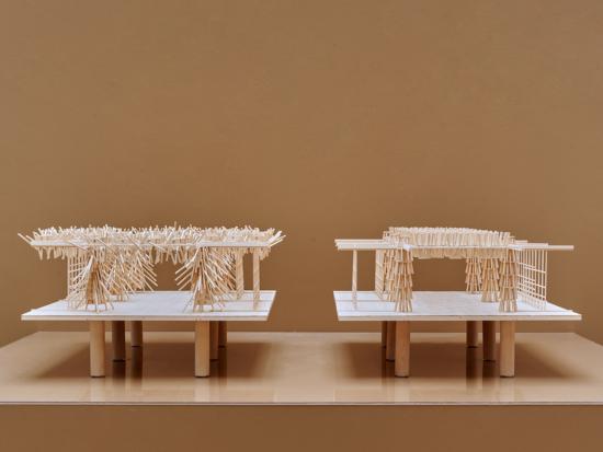 Basket Houses from the Native(s) exhibit by Hood Studio. Photos by Clelia Cadamuro and Matteo de Mayda.