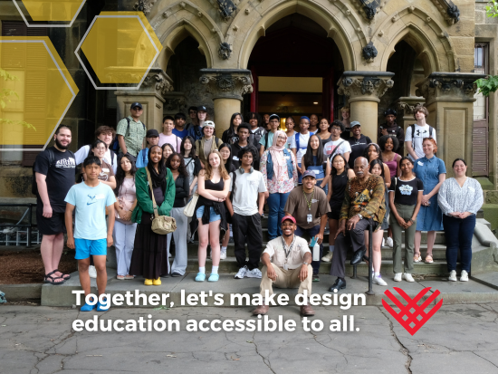 "Together, let's make design education accessible to all." 