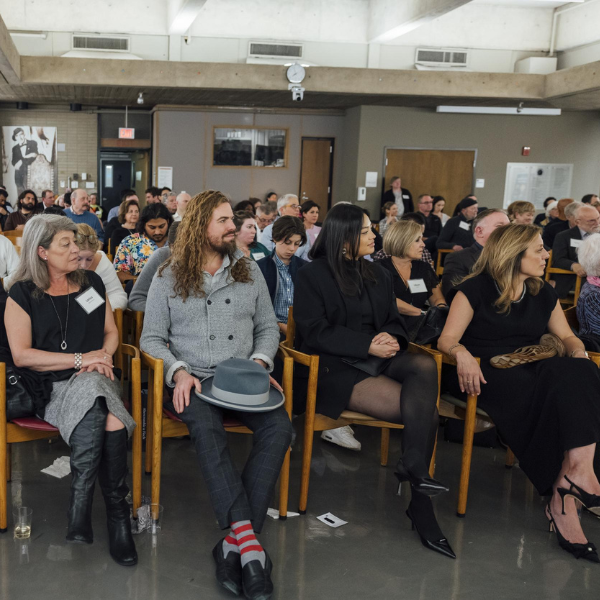 The 2025 Alumni and Friends Awards Ceremony audience listens to the speaker in Cascieri Hall.