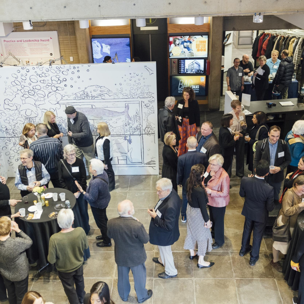 Hosted before the Alumni and Friends Awards Ceremony, the BAC community gathers and networks in the McCormick Gallery for the Celebrating Our Champions Reception during the 2025 Hive Week.