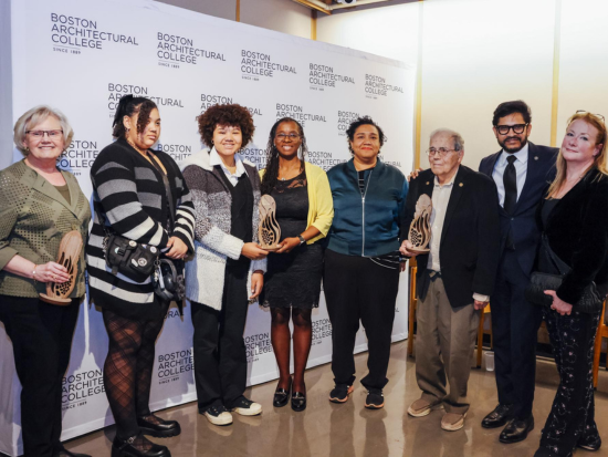 The 2026 Alumni and Friends Awards Winners pose for a group photo with President Mahesh Daas at the Award Ceremony.