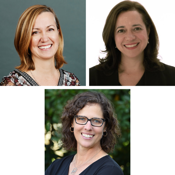 Lori Cowles, B.Arch'98, Principal, HMFH Architects (top left), Natasha Espada, AIA, NOMA, LEED AP BD+C, Founder and Principal, STUDIO EN&Eacute;E (top right), and Diana Nicklaus, FAIA, President and CEO, Saam Architecture (bottom middle).