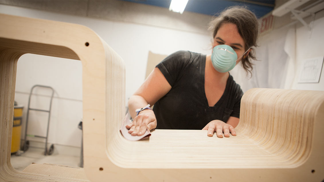 gateway student building a chair 