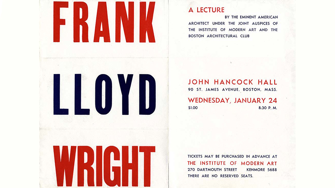 Frank Lloyd Wright poster from 1940 