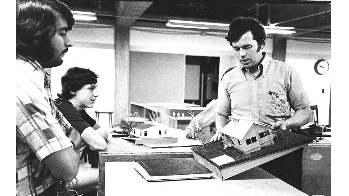 Don Brown working with students 1970's