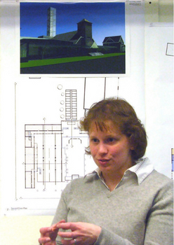 Carolyn Day, M.Arch'08, presenting her thesis.