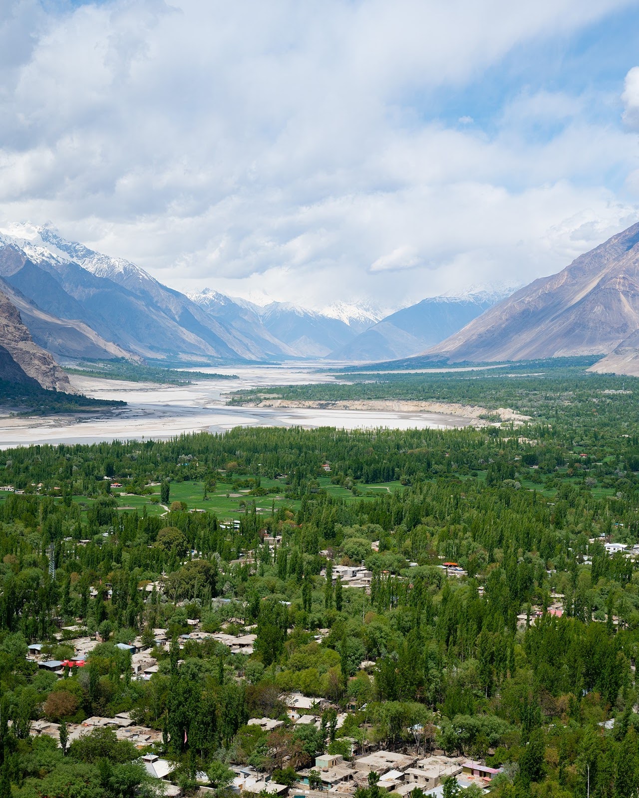 Overlooking Shigar village from Bodi Shagaran, a field of ancient petroglyphs and one of the UOBS field school sites. Photo by David Hansen.