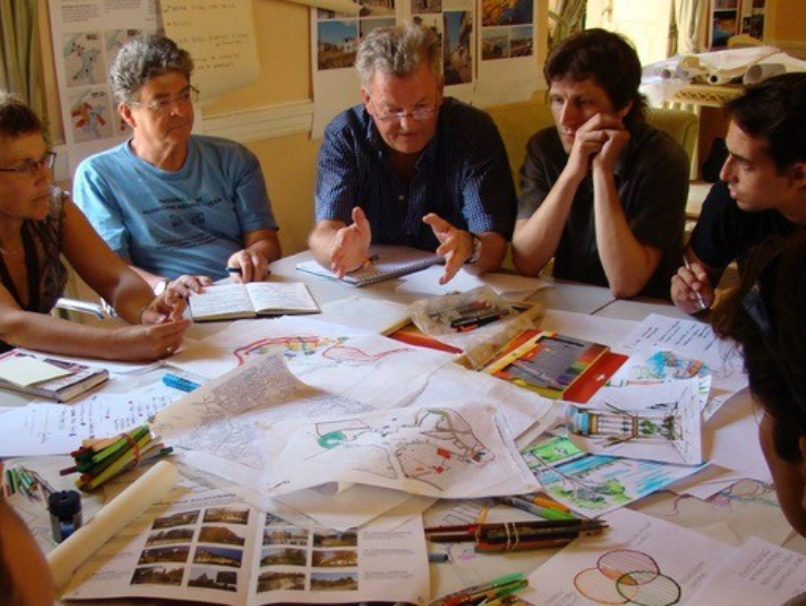 John at an urban design charrette organized by Julio Cesar Perez of the Cuban Chapter of INTBAU, with designers from Australia, England, and Cuba.