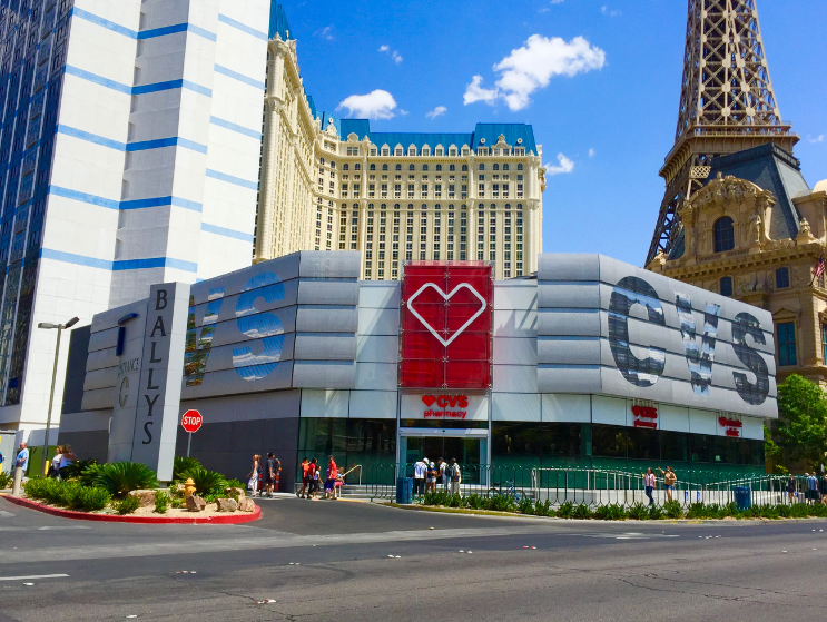 Modern CVS storefront at Bally&rsquo;s in the heart of Las Vegas with strong visibility and foot traffic.