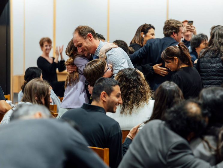 Members of the Boston Architectural College community gather during the 2026 Academic Honors and Awards Ceremony at 320 Newbury Street.